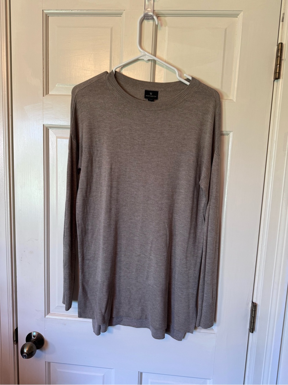 Worthington Men's Crew Neck Sweater - Taupe Gray